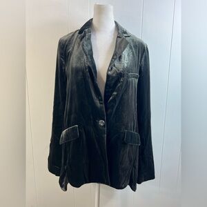 Anthropologie Velvet Blazer in Black, Size S, NWOT